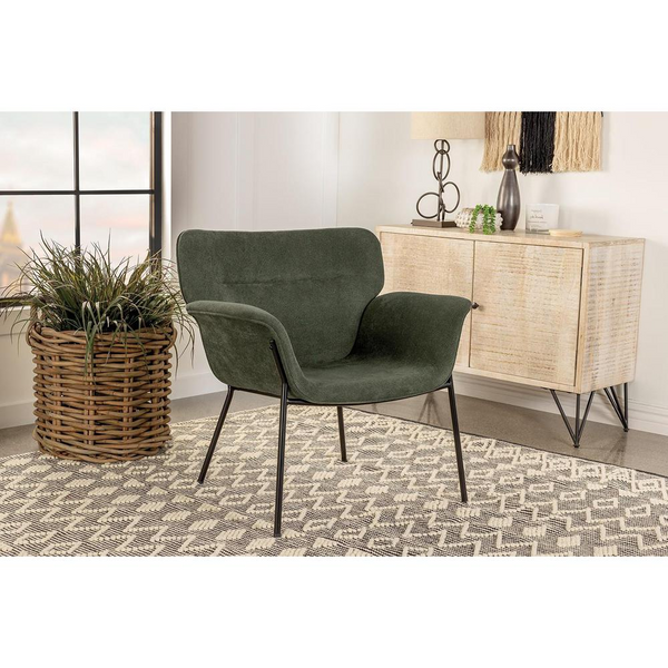 Davina Upholstered Flared Arms Accent Chair Ivy