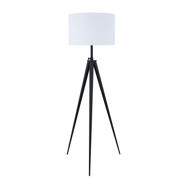 Modern Harrington Tripod Legs Floor Lamp - White and Black Mid-Century Design