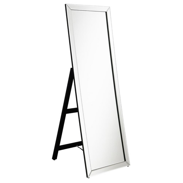 Soline Rectangle Cheval Mirror - Modern Full-Length Standing Mirror with Sleek Bevel Edges