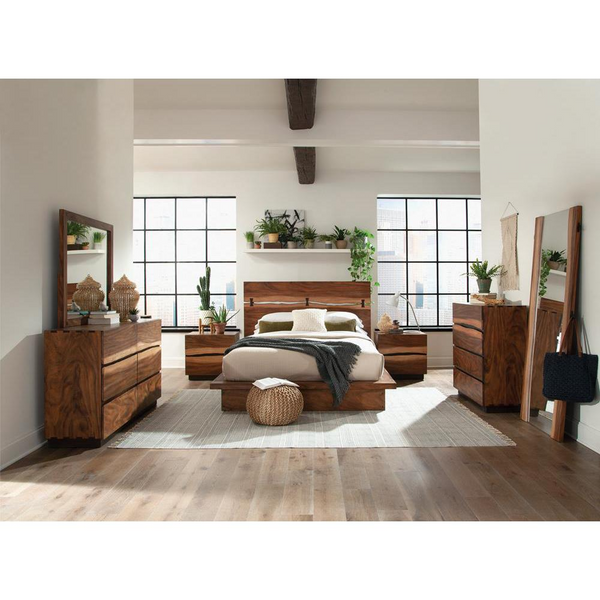 Winslow 4-Piece Queen Bedroom Set in Smokey Walnut - Elegant and Functional