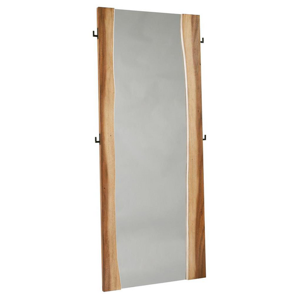 Winslow Standing Mirror Smokey Walnut and Coffee Bean - Full-Length Floor Mirror for a Confident Look