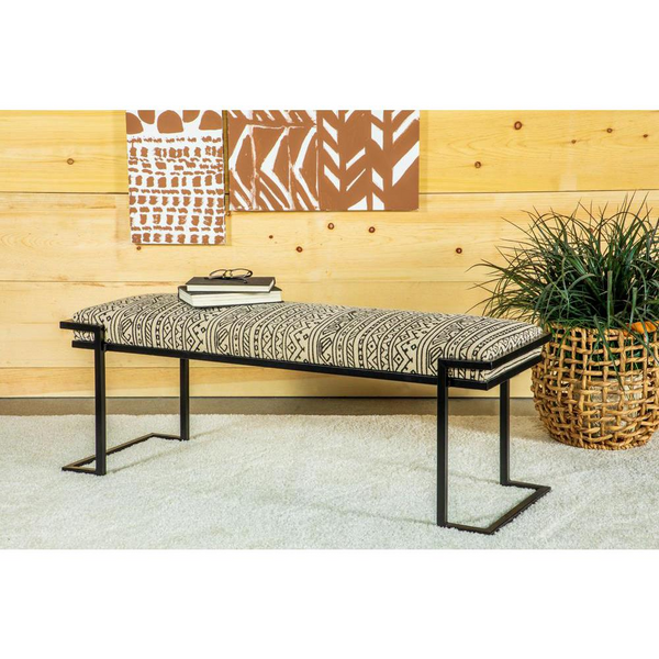 Alfaro Upholstered Accent Bench Black and White | Stylish and Versatile Seating