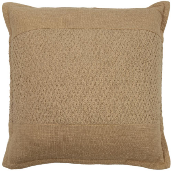 20" x 20" Indoor Pillow - Handcrafted Premium Cotton Accent Pillow by Rizzy Home