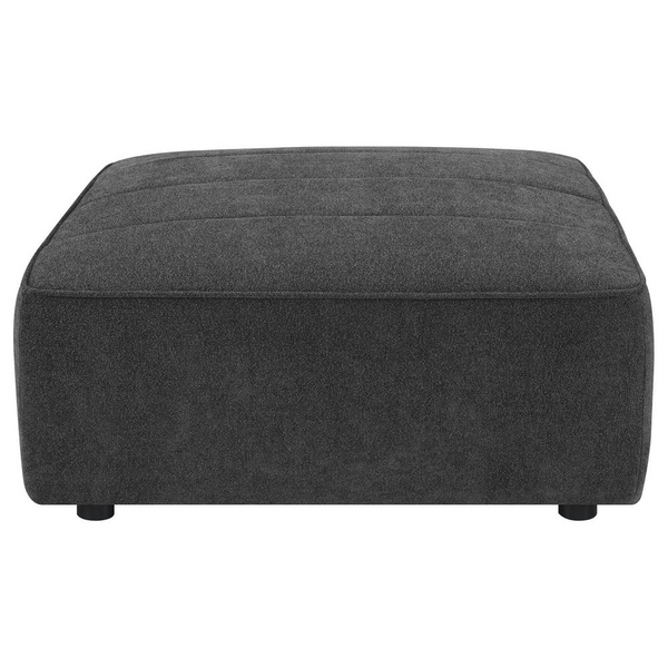 Sunny Upholstered Square Ottoman Dark Charcoal - Stylish & Versatile Seating and Coffee Table