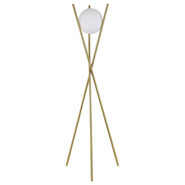 Yamileth Tripod Floor Lamp Gold - Elegant Artisan Charm for Your Home