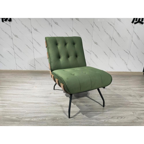 Stylish Aloma Armless Tufted Accent Chair in Green - Perfect for Modern Living Spaces