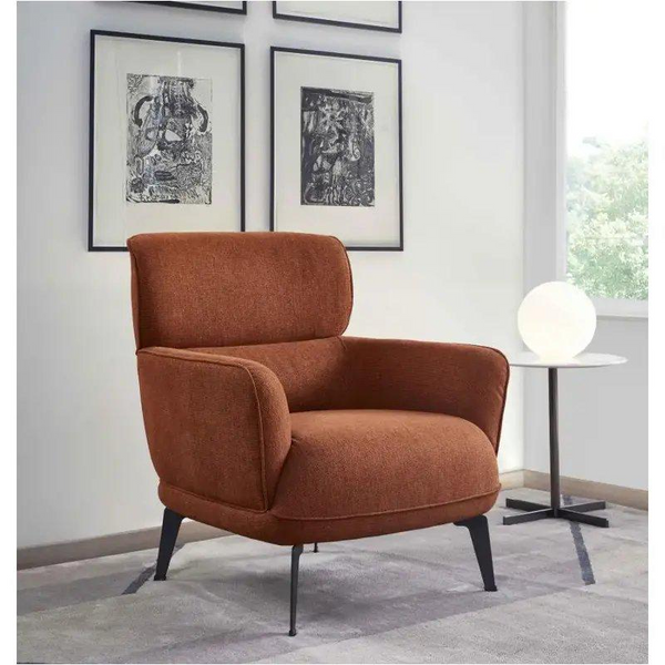 Andrea Heavy Duty High Back Accent Chair in Vibrant Orange - Stylish & Comfortable Seating for Modern Living Spaces