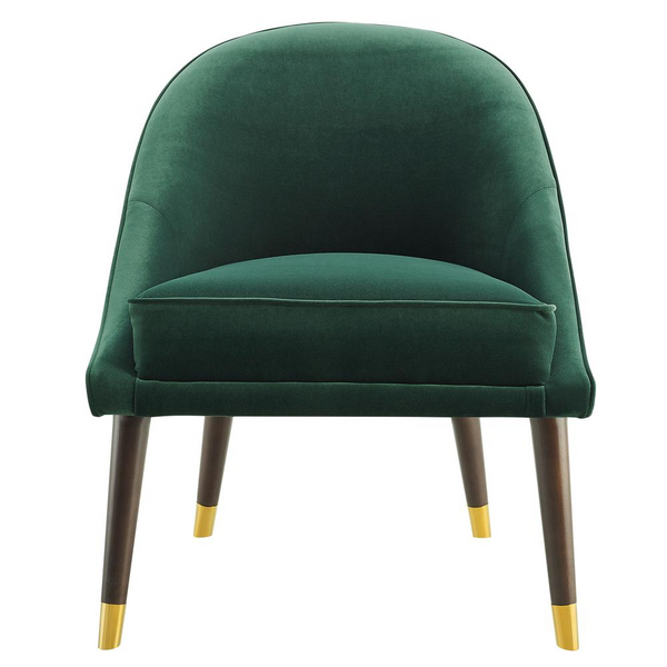 Avalon Velvet Accent Chair - Green | Mid-Century Modern Design