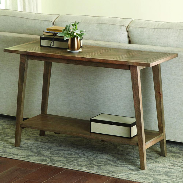 Milani Rectangle Sofa Table – Elegant Mid-Century Modern Design with Rustic Charm