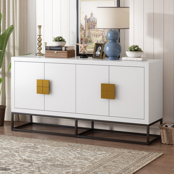 Light Luxury Cabinet with Unique Support Legs & Adjustable Shelves - Ideal for Living Rooms, Corridors, & Study Rooms