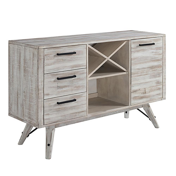 Modern Rustic Server - Mid-Century Design with Weathered Finish | Stylish & Durable