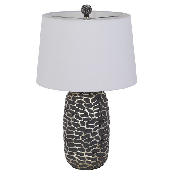 Elegant 150W 3-Way Menlo Resin Table Lamp - Set of 2 with Hand-Painted Finish