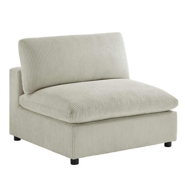 Casella Armless Chair - Beige Corduroy