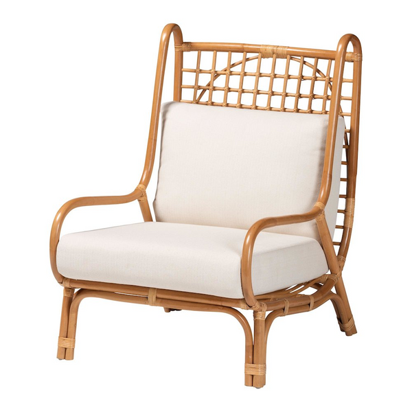 Helina Bohemian Light Honey Rattan Accent Chair