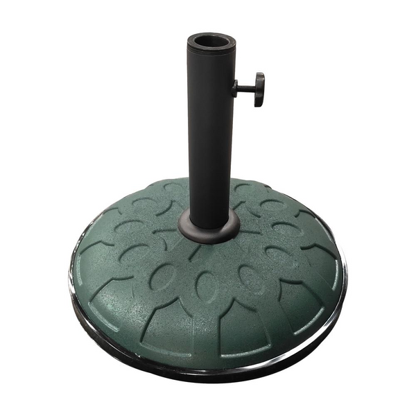 25-Pound Resin Compound Umbrella Base Forest Green - Durable Patio Umbrella Base