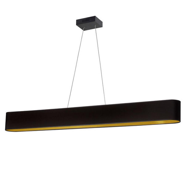 30W Horiz Pendant, BLK/GLD Shade, MB - Luxury Lighting Fixtures