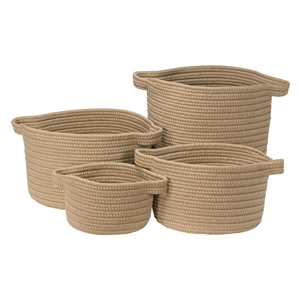 American Farmhouse 4-Piece Basket Set - Sandcastle | Stylish & Durable Storage Solution