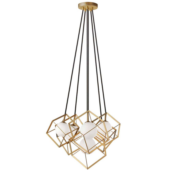 6LT Halogen Pendant Gold - Modern Artistry for Contemporary Settings