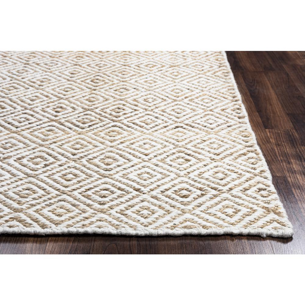 Hand Woven Flat Weave Pile Jute/ Wool Rug, 5' x 8'