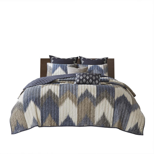 INK+IVY Alpine 3 Piece Printed Cotton Quilt Set