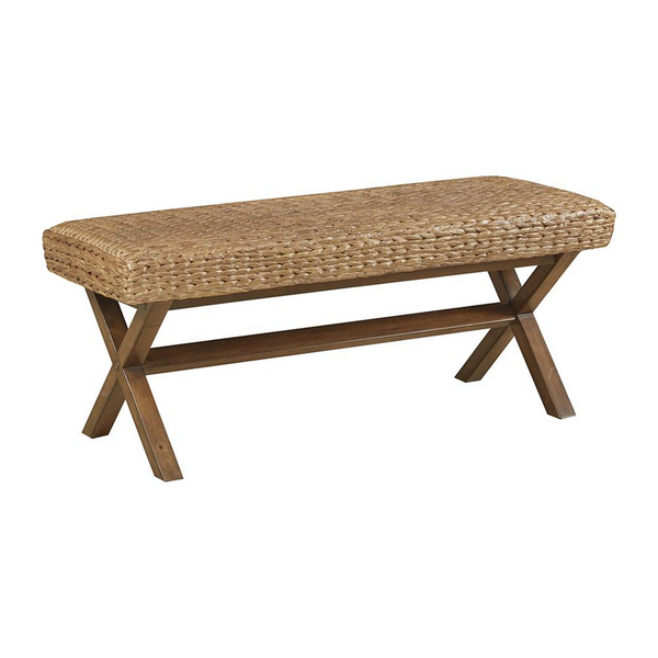 INK+IVY Seadrift Bench - Mahogany Base with Chestnut Finish