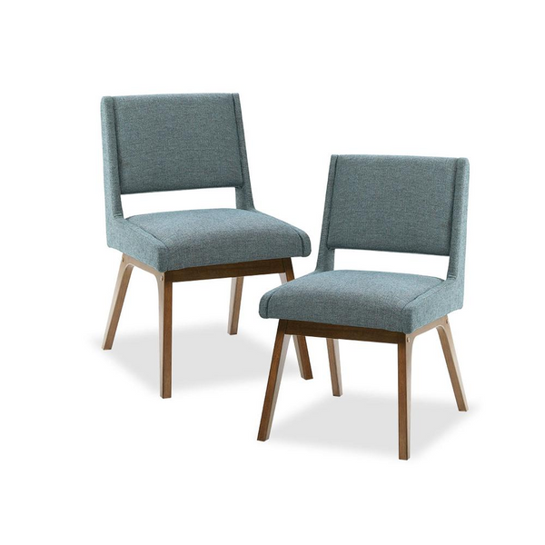 INK+IVY Boomerang Dining Chair Set of 2 – Elegant Upholstered Dining Room Chairs with Solid Wood Legs