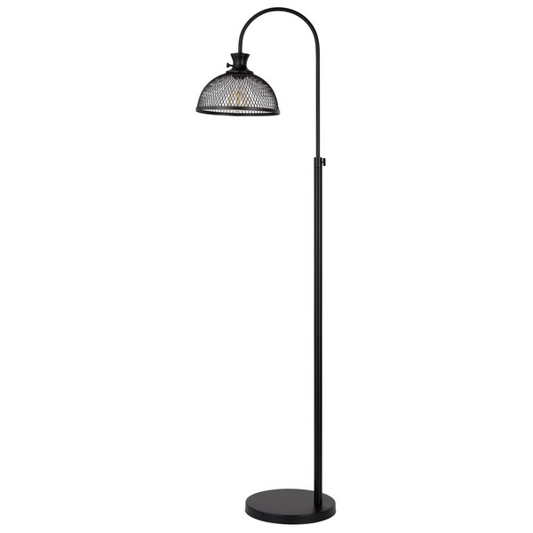 60W Lewiston Adjustable Metal Floor Lamp with Mesh Shade - Sleek Design & Durable Construction