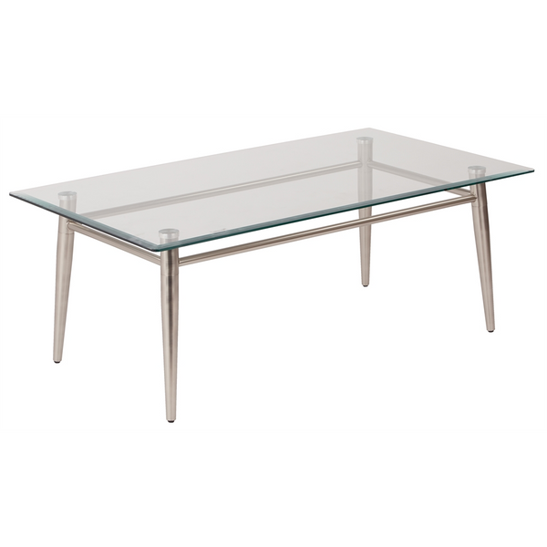 Brooklyn Glass Top Coffee Table - Modern and Elegant Design | Perfect for Residential or Commercial Use