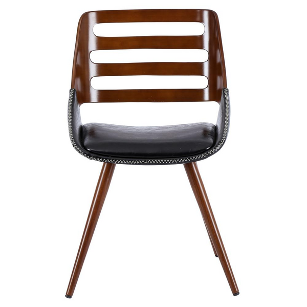 Shelton PU Leather Bamboo Chair - Retro Styling, Modern Aesthetic