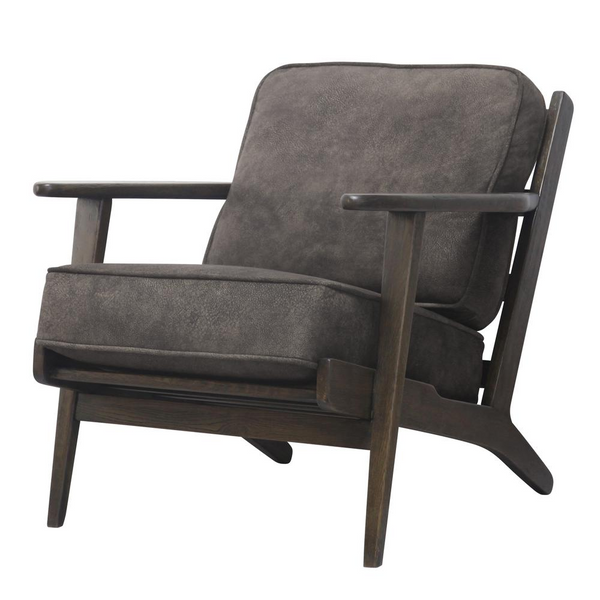 Albert Accent Chair - Modern, Elegant Fabric & Leather Option, Solid Beech Wood Frame