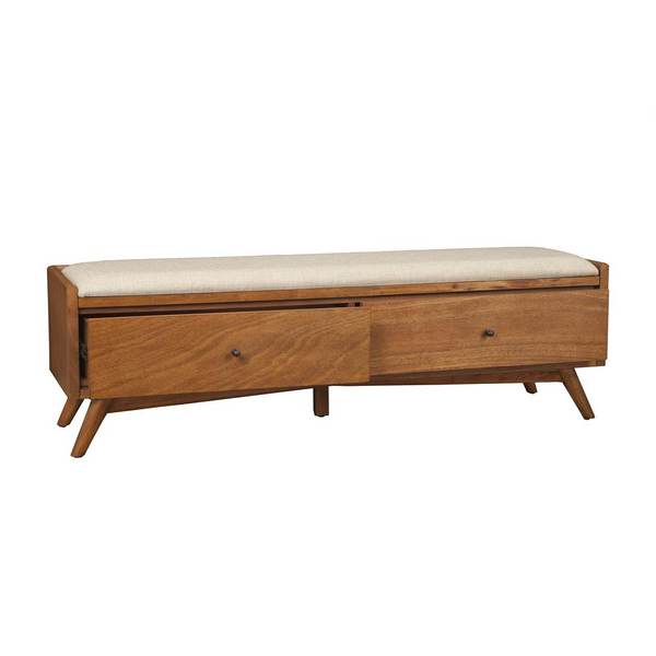 Flynn Bench, Acorn - Mid-Century Modern Design & Sustainable Mahogany