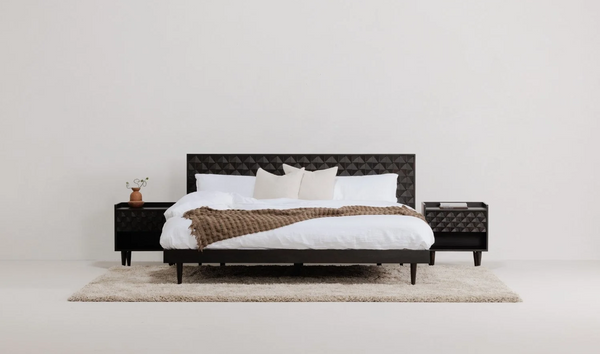 Pablo King Bed - Handcrafted Solid Sheesham Wood Bed with Intricate Design